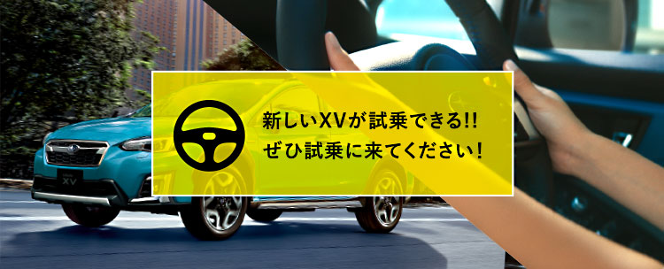 新しいXVが試乗できる!!ぜひ試乗に来てください!