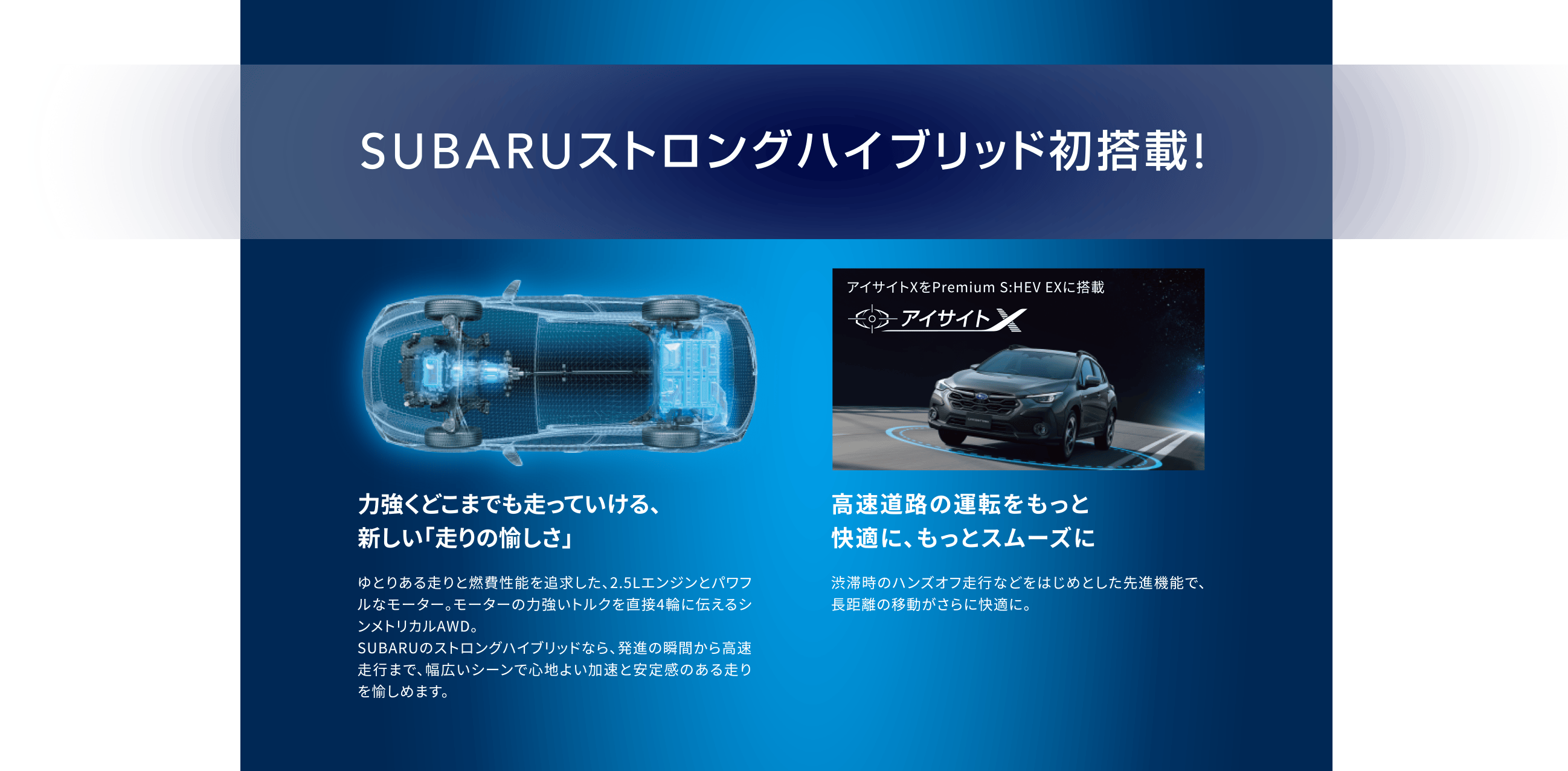 SUBARUストロングハイブリッド初搭載!